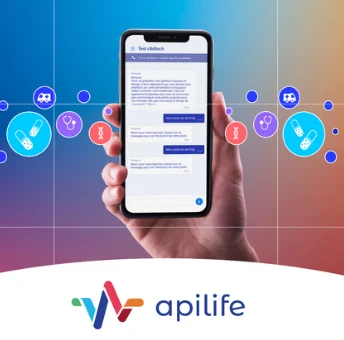 Messagerie Apilife sur smartphone, programme d'onboarding